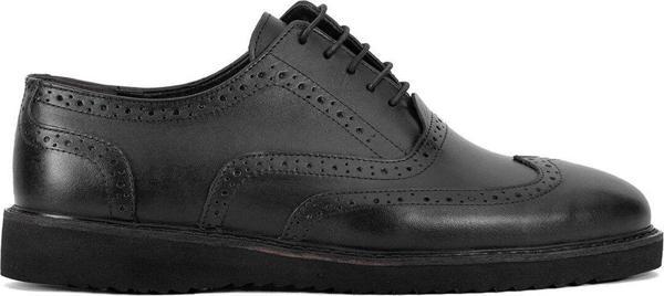 Ayakkabı Fuarı Elit Msb03C Erkek Hakiki Deri Casual Ayakkabı Siyah - Image 1