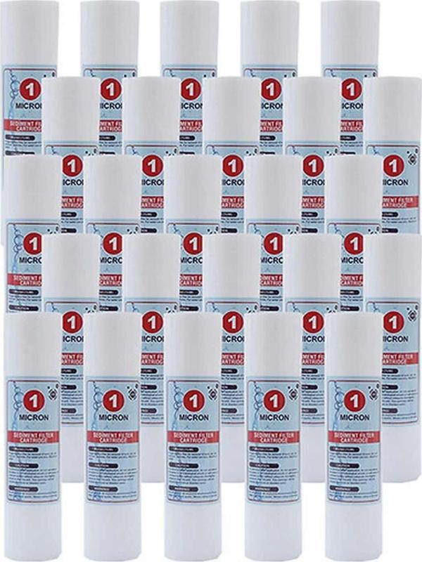 Su Arıtma Cihazı Aksesuarı Su Arıtma Cihazı 10 İnc 1 Mikron Sediment Spun Filtre (25 Adet) - Image 1
