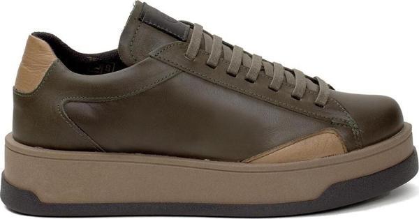 Mammamia D24Ka-3365 Kadın Hakiki Deri Casual Ayakkabı Haki - Image 1