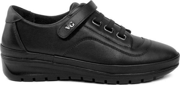 Voyager 7666 Kadın Hakiki Deri Comfort Casual Ayakkabı Siyah - Image 1