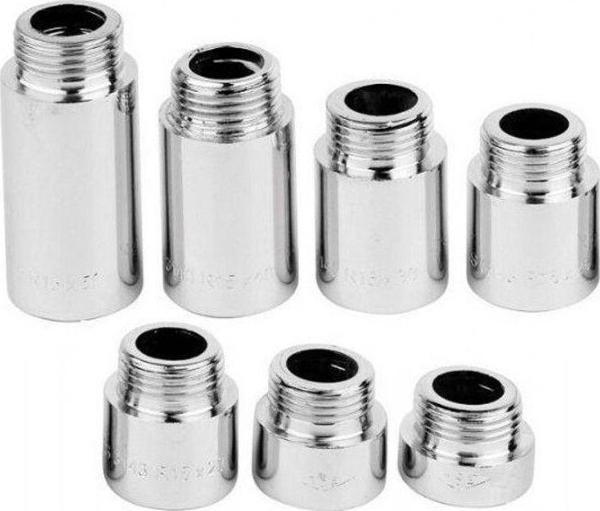 Banyo Tesisatı Şenpres 4 Adet 5 Cm 1/2 Krom Uzatma 1. Sınıf 27Mm Kalın - Image 1