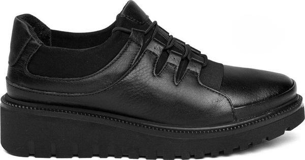Voyager 9919 Kadın Hakiki Deri Comfort Casual Ayakkabı Siyah - Image 1
