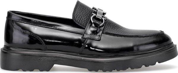 Ayakkabı Fuarı Elit Btant01 Erkek Hakiki Deri Casual Ayakkabı Siyah - Image 1