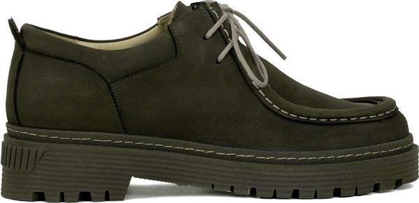 Ayakkabı Fuarı Elit Vvs24161N Kadın Nubuk Hakiki Deri Casual Ayakkabı Yeşil - Image 1