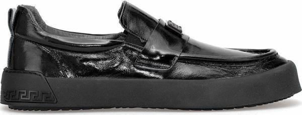 Lucıano Bellını 25Y-Alfa5405 Münih Hakiki Rugan Deri Erkek Casual Ayakkabı Siyah - Image 1