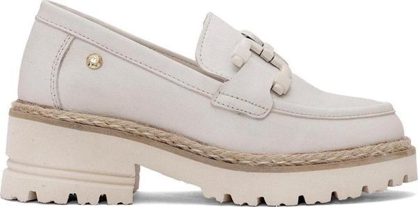 Mammamia D25Ya-3765 Kadın Hakiki Deri Casual Ayakkabı Krem - Image 1