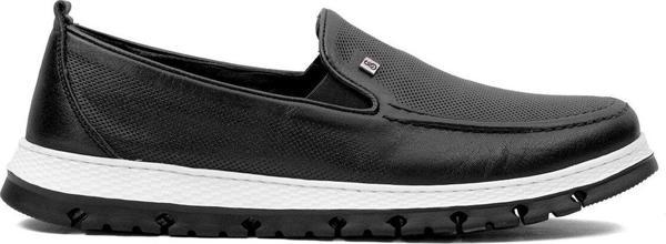 Voyager Y6574 Erkek Hakiki Deri Casual Ayakkabı Siyah - Image 1