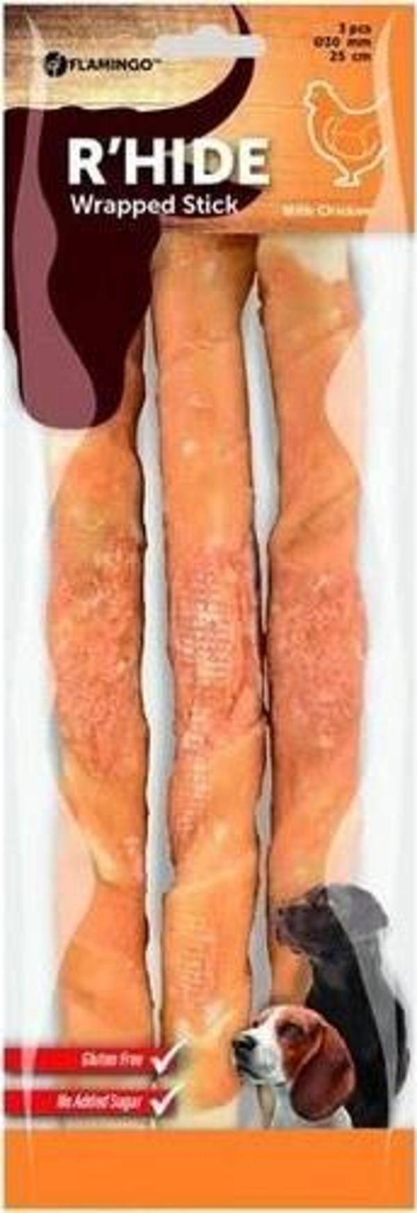 Flamingo Rhide Chicken Wrap 25 Cm Tavuk Kaplı Kemik 3 Adet   - Image 1