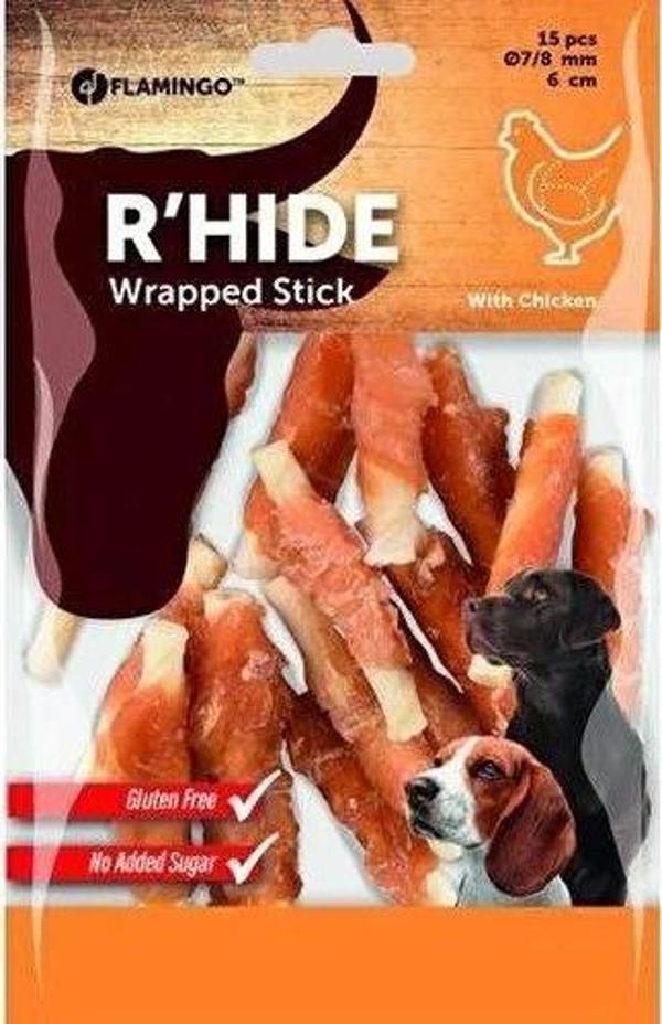 Flamingo Rhide Stick With Chicken 7/8MM 6 CM 15 PC   - Image 1