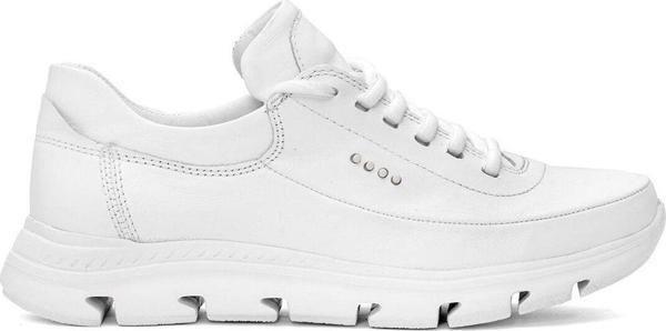 Mammamia D25Ya-3395 Kadın Hakiki Deri Casual Ayakkabı Beyaz - Image 1