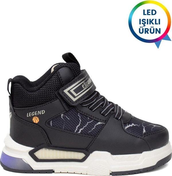 Ayakkabı Fuarı Elit Ascnk042 Patik Erkek Çocuk Hi Sneaker Siyah - Image 1