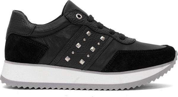 Mammamia D25Ya-560 Kadın Hakiki Deri Klasik Sneaker Siyah - Image 1