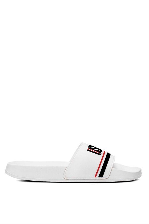 U.S. Polo Assn. 10198404 5M Band 5Fx Erkek Düz Terlik Beyaz - Image 1