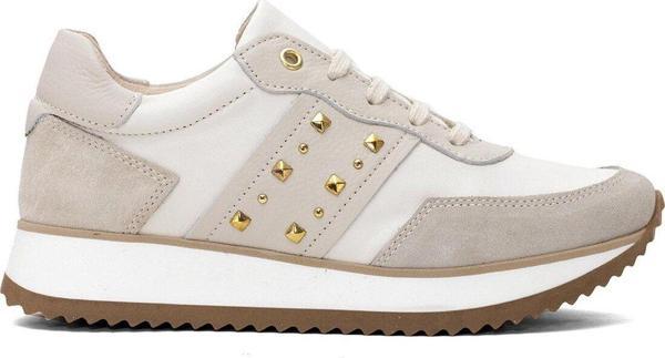 Mammamia D25Ya-560 Kadın Hakiki Deri Klasik Sneaker Krem - Image 1
