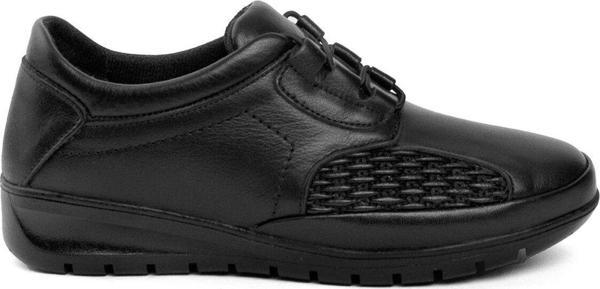 Voyager 8585 Kadın Hakiki Deri Comfort Casual Ayakkabı Siyah - Image 1