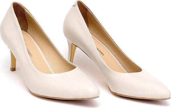 Ayakkabı Fuarı Elit Selestia Kadın Hakiki Deri Stiletto Bej - Image 1