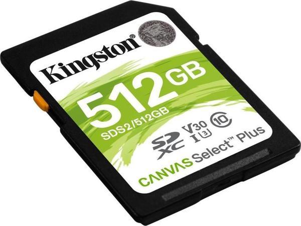 Kingston SDS2-512GB 512GB SDXC Canvas Select Plus 100R C10 UHS-I U3 V30 Hafıza Kartı - Image 1