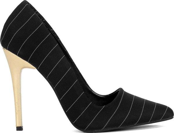 Ayakkabı Fuarı Elit Mst1920S Kadın Saten Stiletto Siyah - Image 1