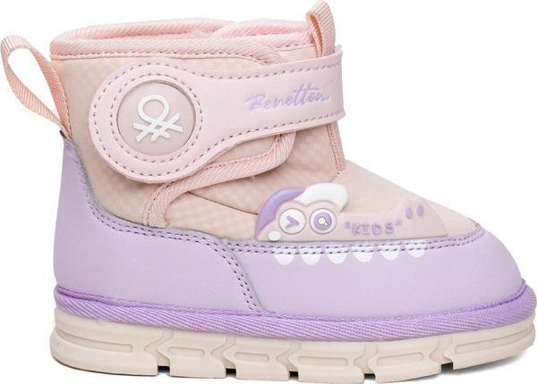 Benetton Bnı-11076 Bebe Kız Çocuk Düz Bot Pudra - Image 1