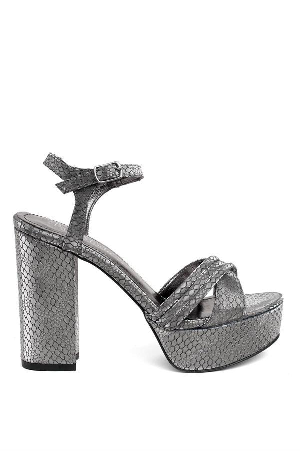Miss Park Moda Pm08 K2044 Kadın Platform Ayakkabı Platin - Image 1