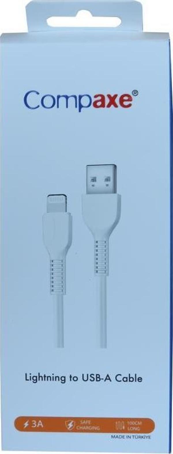 Compaxe CTK-BLU Usb 3.0 1mt 3A Lightning Şarj Kablosu - Image 1