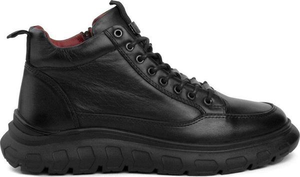 Marcomen 152-20217 Erkek Hakiki Deri Düz Bot Siyah - Image 1