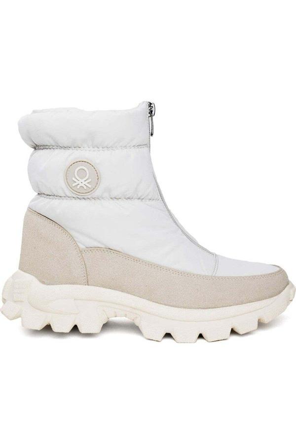 Benetton Bn-50107 Kadın Düz Bot Bej - Image 1