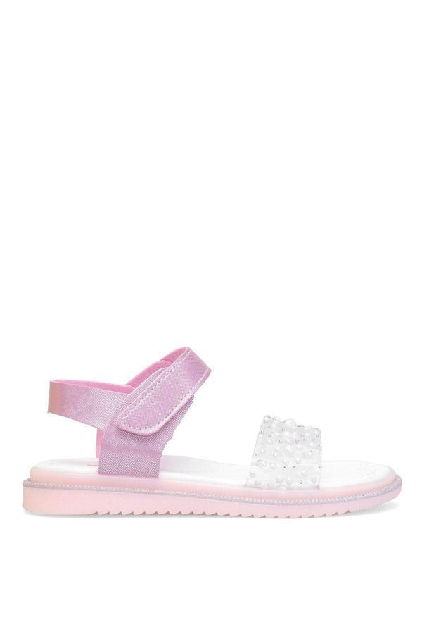 Ayakkabı Fuarı Elit Şa-F-036-25Y Filet Kız Çocuk Düz Sandalet Pembe - Image 1