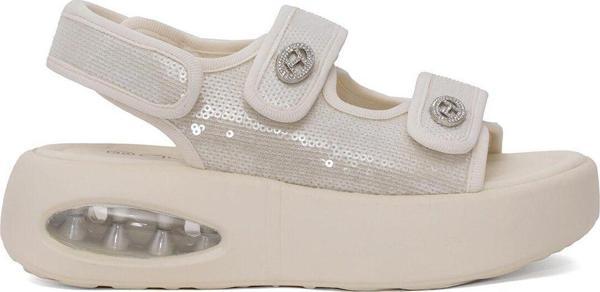 Guja 25Y418-2 Kadın Taşlı Düz Sandalet Bej - Image 1