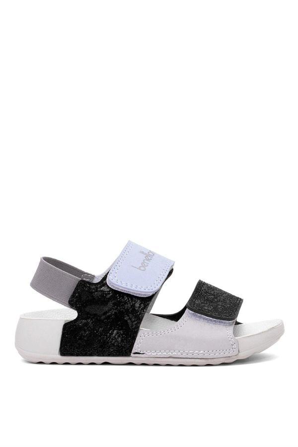 Benetton Bn-1422 Patik Erkek Çocuk Düz Sandalet Siyah - Mavi - Image 1