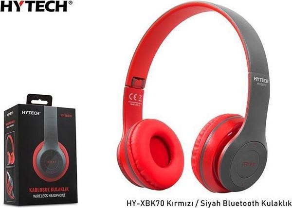 Hytech HY-XBK70 Kırmızı-Siyah Bluetooth Kulaklık - Image 1