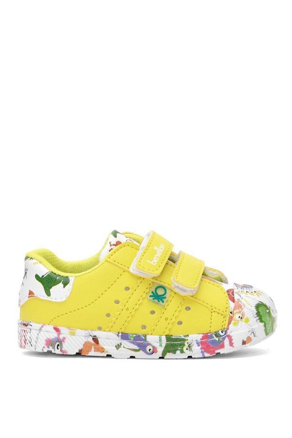 Benetton Bn-30965 Bebe Kız Çocuk Yürüyüş Ayakkabısı Sarı - Image 1
