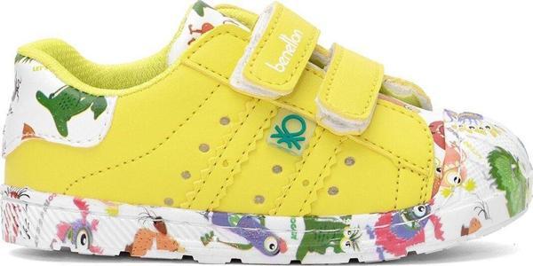 Benetton Bn-30965 Bebe Kız Çocuk Yürüyüş Ayakkabısı Sarı - Image 1