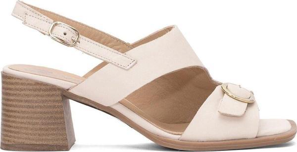 Venüs 2510912Y Kadın Hakiki Deri Topuklu Sandalet Bej - Image 1