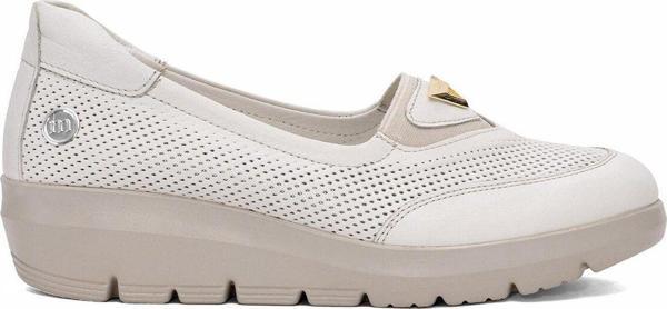 Mammamia D25Ya-7450 Kadın Hakiki Deri Casual Ayakkabı Krem - Image 1