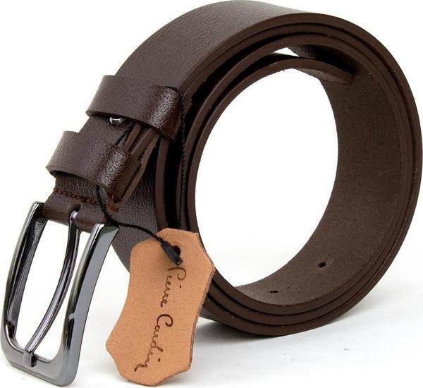Pierre Cardin Pc352 Erkek 3,5 Cm Hakiki Deri Kemer Kahverengi - Image 1