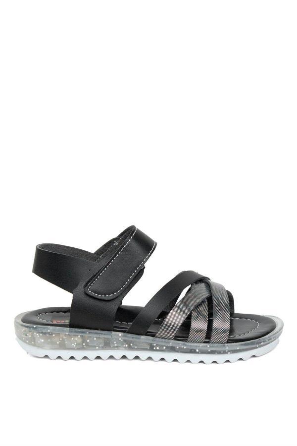 Minican Şa F K 011 Filet Kız Çocuk Düz Sandalet Siyah - Image 1