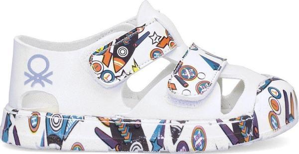 Benetton Bn-1409 Bebe Erkek Çocuk Sandalet Beyaz - Image 1