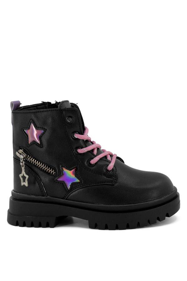 Pepino Kids Pepino Pk23-1525 Patik Kız Çocuk Düz Bot Siyah - Image 1