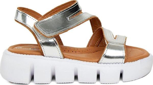 Minican Mz F 2010 Filet Kız Çocuk Düz Sandalet Gümüş - Image 1