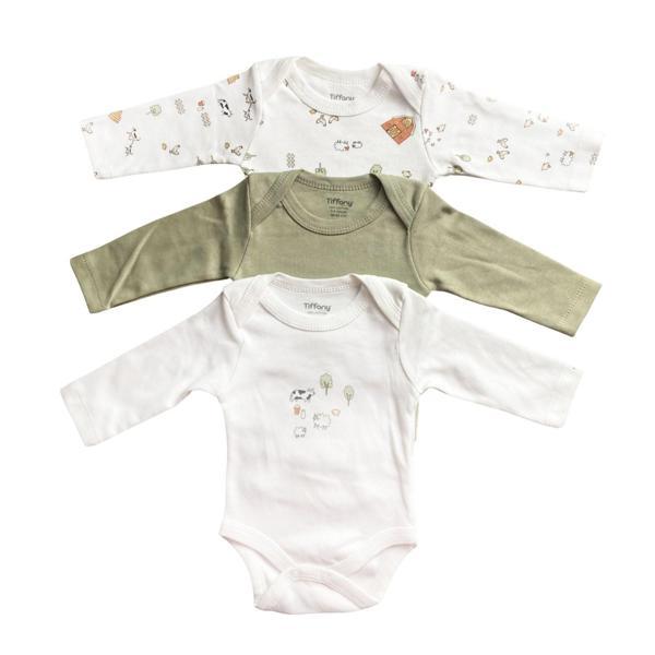 Tiffany Baby Farm Village Theme 3'lü Uzun Kol Body 51011 - Image 1