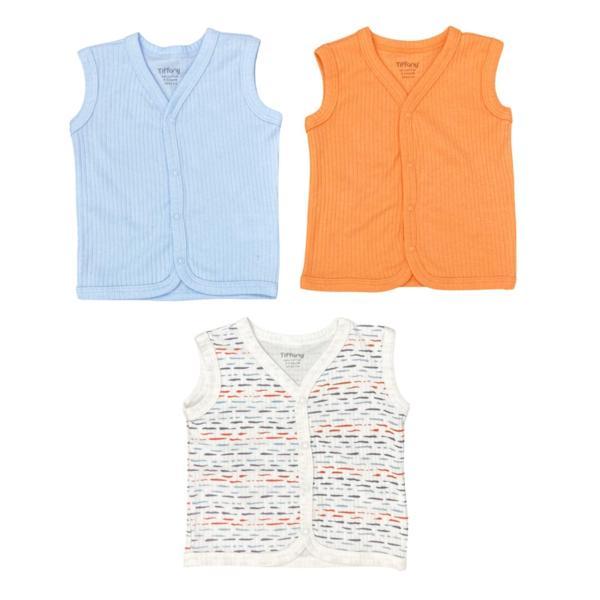 Tiffany Baby Striped Theme 3'lü Yelek 53005 - Image 1