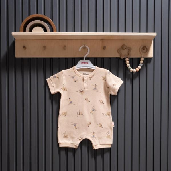 Tiffany Baby Boat Jakarlı Theme Yarım Kol Kısa Tulum 43026 - Image 1