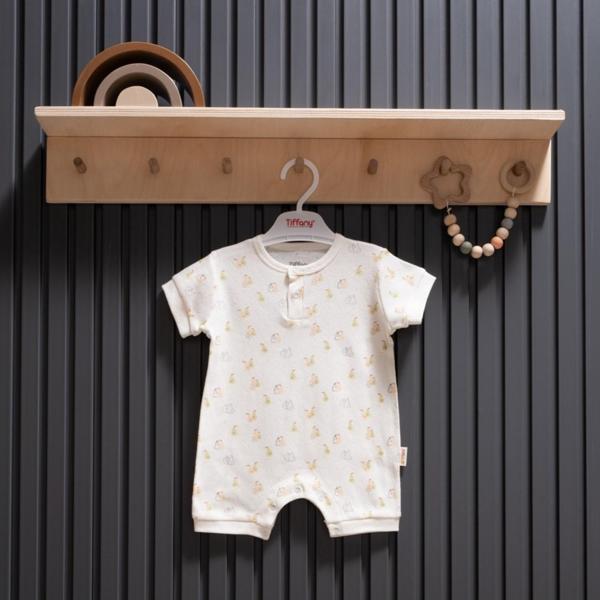 Tiffany Baby Pear Jakarlı Theme Yarım Kol Kısa Tulum 40026 - Image 1