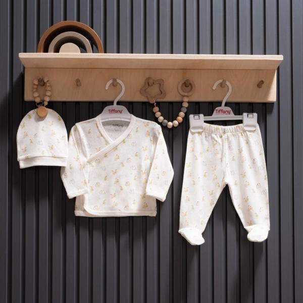 Tiffany Baby Pear Jakarlı Theme 3'lü Zıbın Set 40078 - Image 1