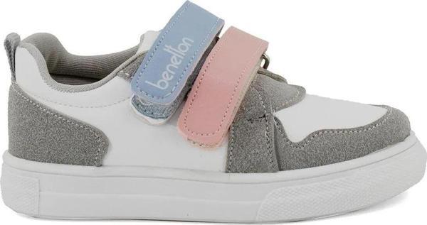 Benetton Bn-31180 Cırtlı Bebe Kız Çocuk Spor Ayakkabı-Beyaz - Image 1