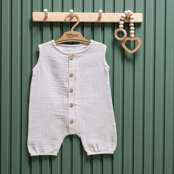Tiffany Baby Müslin Theme Yarım Kol Uzun Tulum 26091 - Image 1