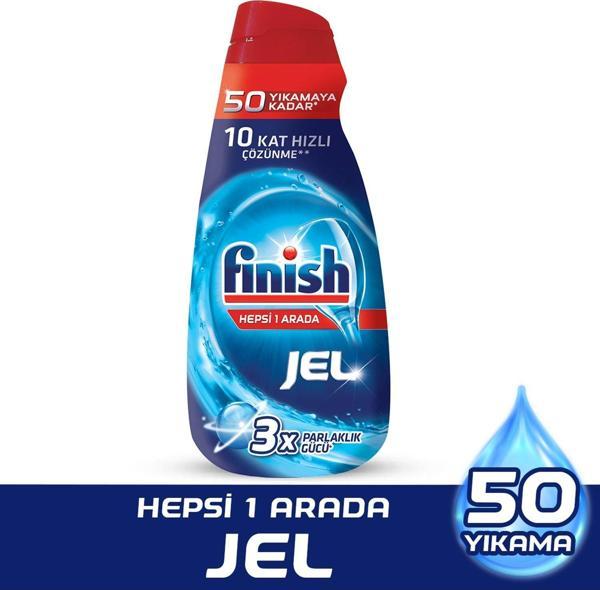 Finish Hepsi Bir Arada Bulaşık Jel Deterjanı 1000x3 3000 ml - Image 1