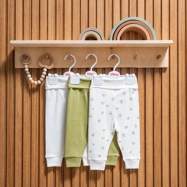 Tiffany Baby Green Plant Theme 3'lü Patiksiz Pantolon 48006 - Image 1