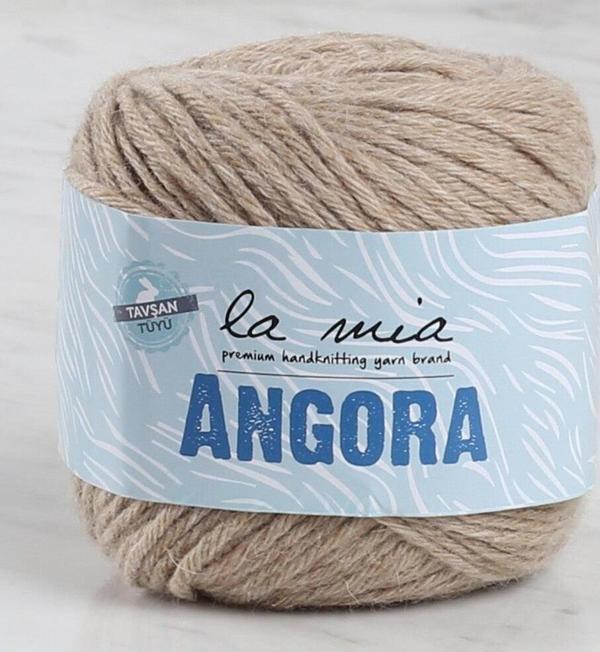 La Mia Angora 50gr Açık Kahve El Örgü İpi - L098 - 33806 - Image 1